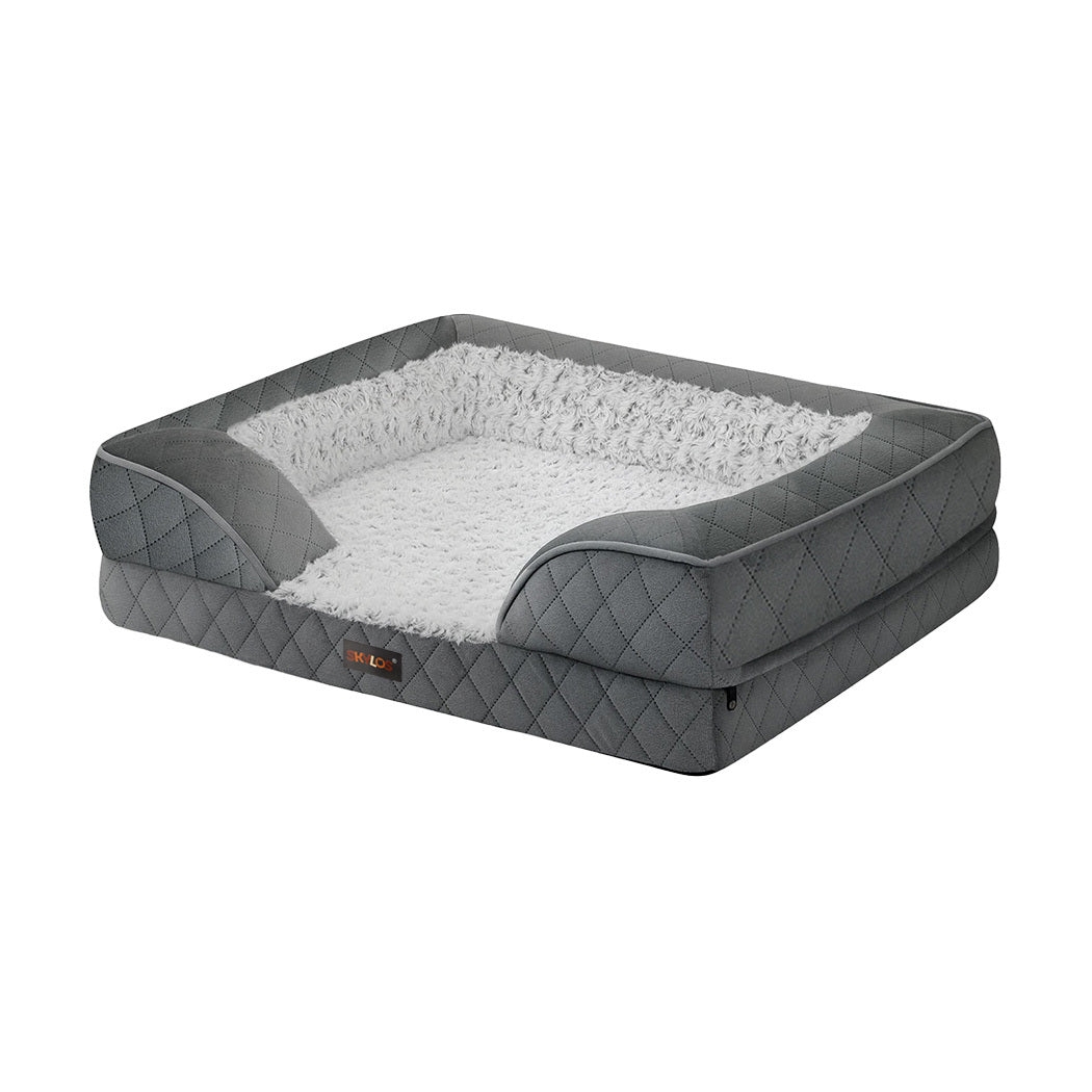 Skylos Orthopedic Pet Bed Dog Memory Foam Cushion Calming Mat Washable Large