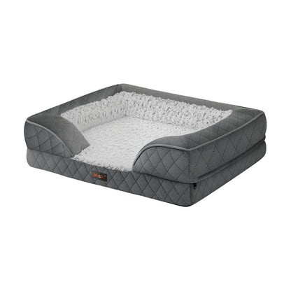 Skylos Orthopedic Pet Bed Dog Memory Foam Cushion Calming Mat Washable Large