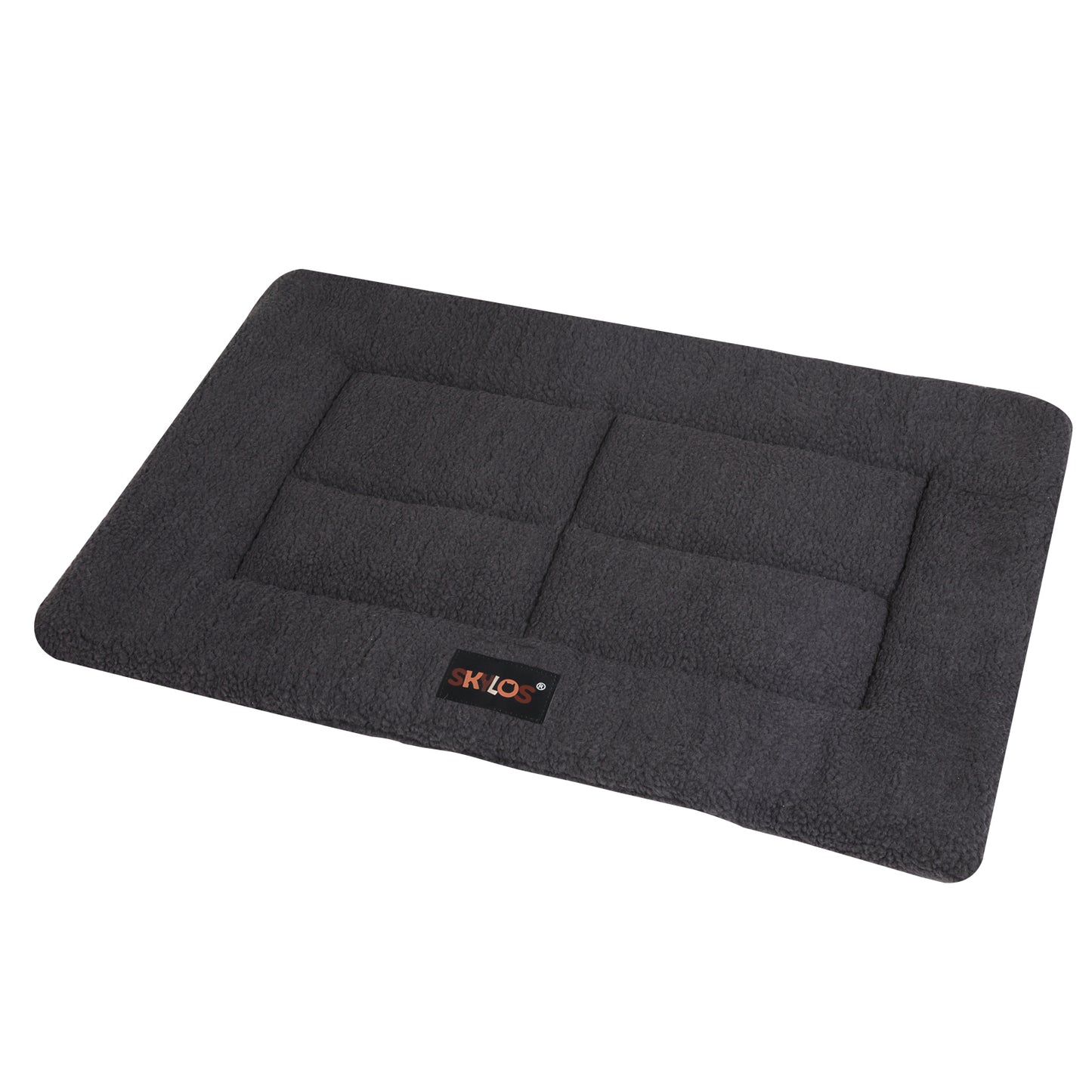 SKYLOS Dog Bed Mattress Soft Plush Pet Bed Non Slip Crate Mat M L 74x53cm Foam