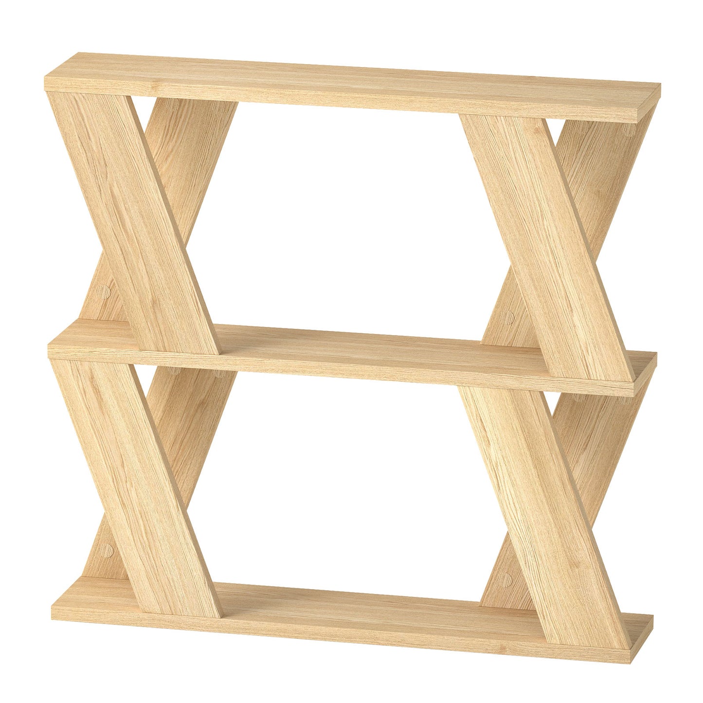 Levede Slim Side Table with Storage Shelf Sofa End  Accent Table Wooden 2 Tier