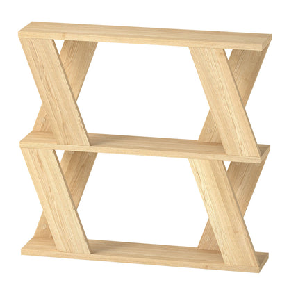 Levede Slim Side Table with Storage Shelf Sofa End  Accent Table Wooden 2 Tier