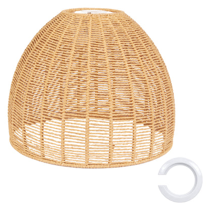 Emitto Ceiling Light Shade Easy Fit Pendant Lampshade Woven Metal Glass E27 B22