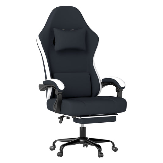 Levede Office Desk Chair Fabric Gaming Recliner Adjustable Height Swivel Black