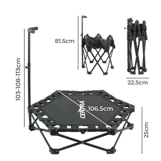Centra 42 inch Trampoline Handrail Rebounder Folding Fitness Exercise Home
