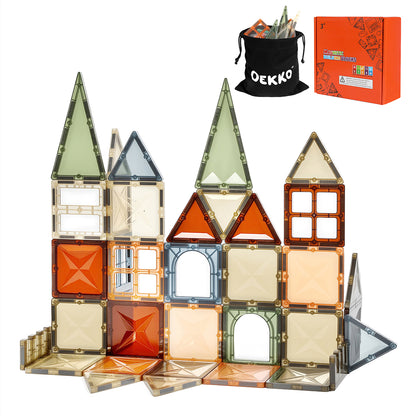 Dekko Magnetic Building Blocks Tiles Kids STEM Educational Toy 40pc 60pc 100pc