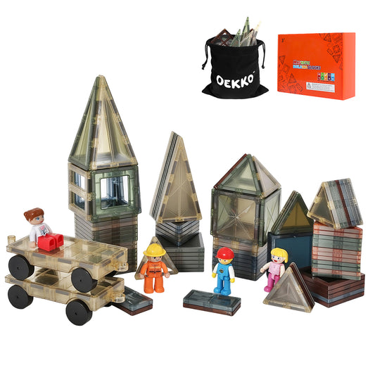 Dekko 100PC Magnetic Building Tiles Kid Creative 3D Educational Construction Toy