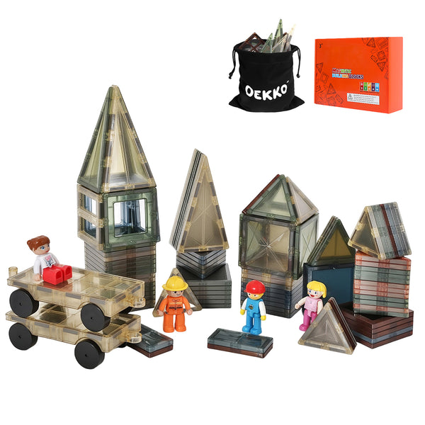 Dekko 100PC Magnetic Building Tiles Kid Creative 3D Educational Construction Toy