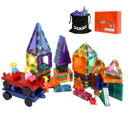 Dekko Magnetic Building Blocks Tiles Kids STEM Educational Toy 40pc 60pc 100pc