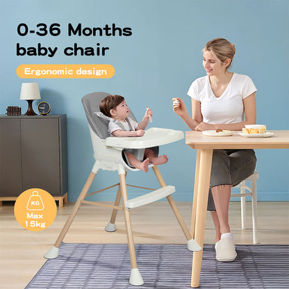 Dekko 6-In-1 Baby High Chair Kids Feeding Eating Seat Removable Adjustable Tray