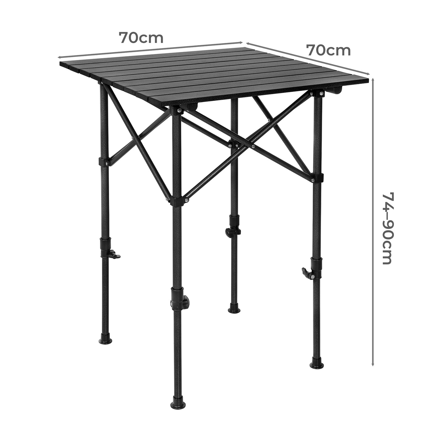 Levede Camping Table Folding Aluminum Portable Picnic Foldable BBQ Desk 70cm