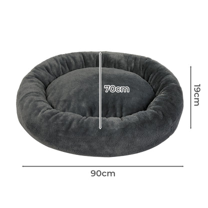 Skylos Dog Calming Donut Bed Cushion Large Pet Cat Mattress Washable Soft Plush
