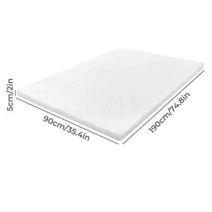 Lavio Single Bed Mattress Topper 5cm Memory Foam Pressure Relief Washable Cover