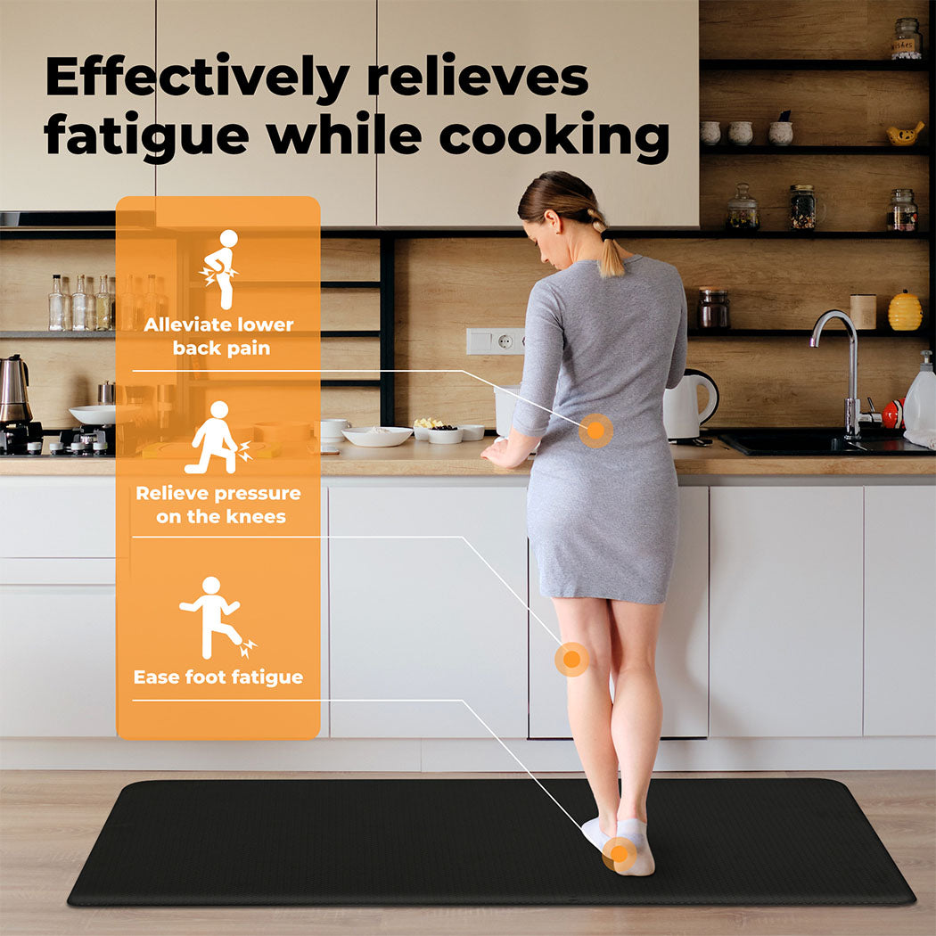 Marlow 2 Piece Kitchen Mat Runner Set Non-slip Washable Anti Fatigue Floor Mats
