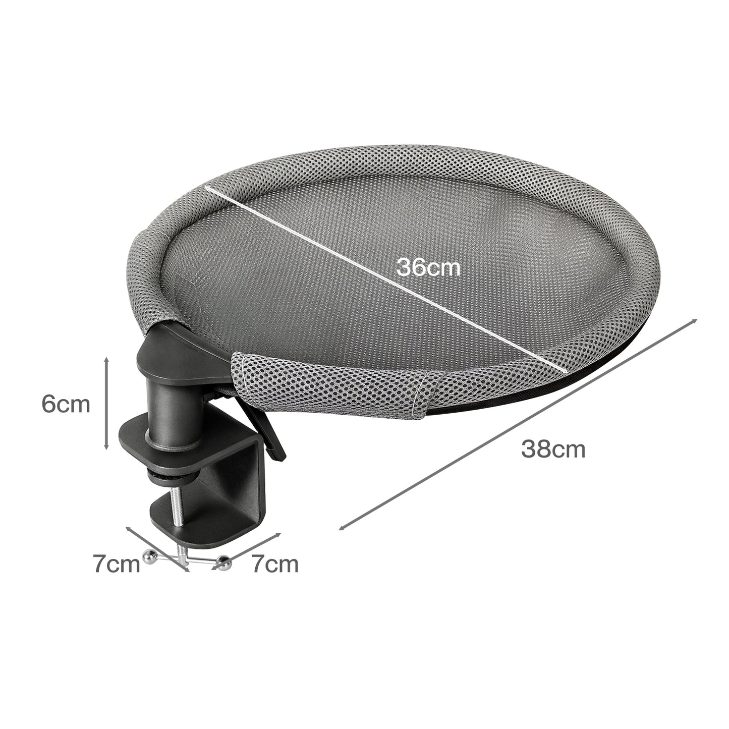 Skylos Cat Bed for Desk 360° Rotating Sturdy Hammock Plush Mesh Hold 21kg Indoor