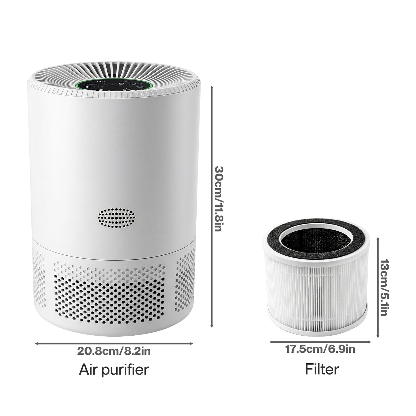 Spector Air Purifier and Filter H13 HEPA Smart Quiet APP Control for Home