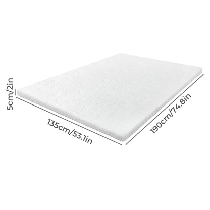 Lavio Double Mattress Topper 5cm Memory Foam Bamboo Charcoal Washable Non Slip