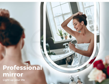 Led Bathroom Mirror With Light Illuminated Wall Mirrors Demister Touch Sensor