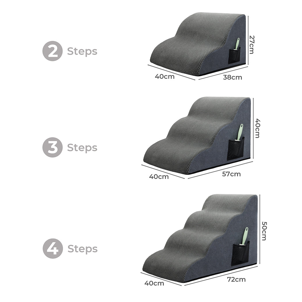 Skylos Pet Stairs Dog Ramp for Bed Sofa Small Dog 2/3/4 Step Non-Slip Washable