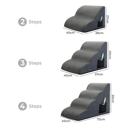 Skylos Pet Stairs Dog Ramp for Bed Sofa Small Dog 2/3/4 Step Non-Slip Washable