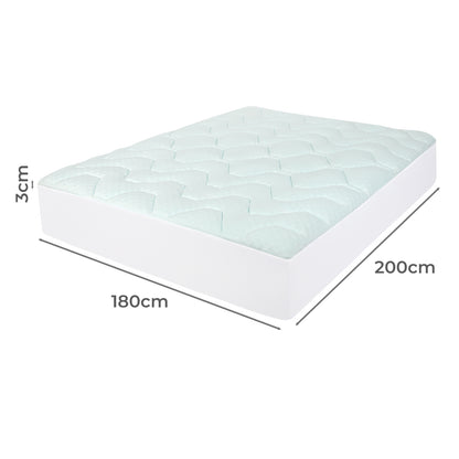 Lavio Mattress Topper Pillowtop Memory Foam Protector Bamboo Cover Super King