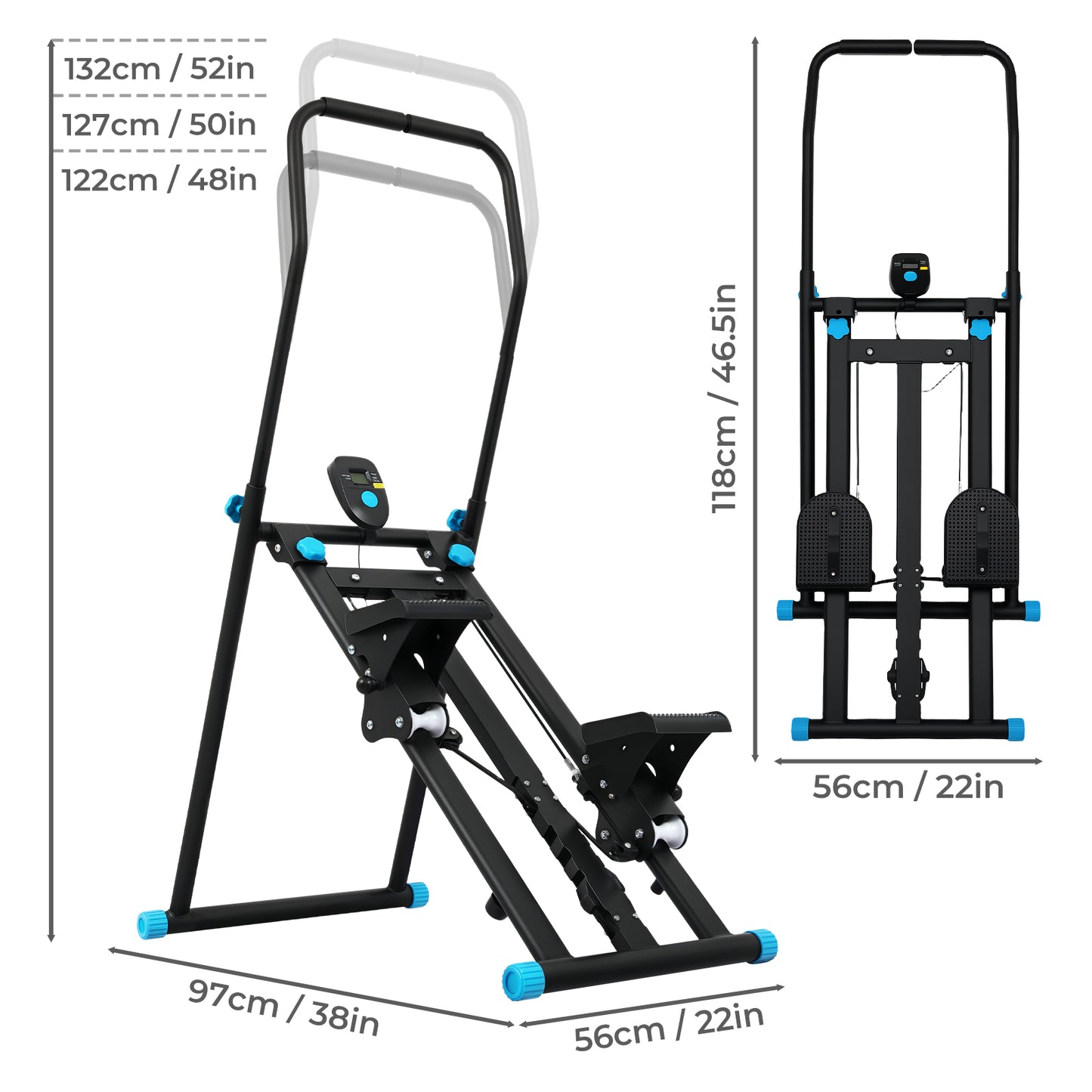 Centra Vertical Stair Climber Stepper Exercise Machine Foldable Home Fitness Gym
