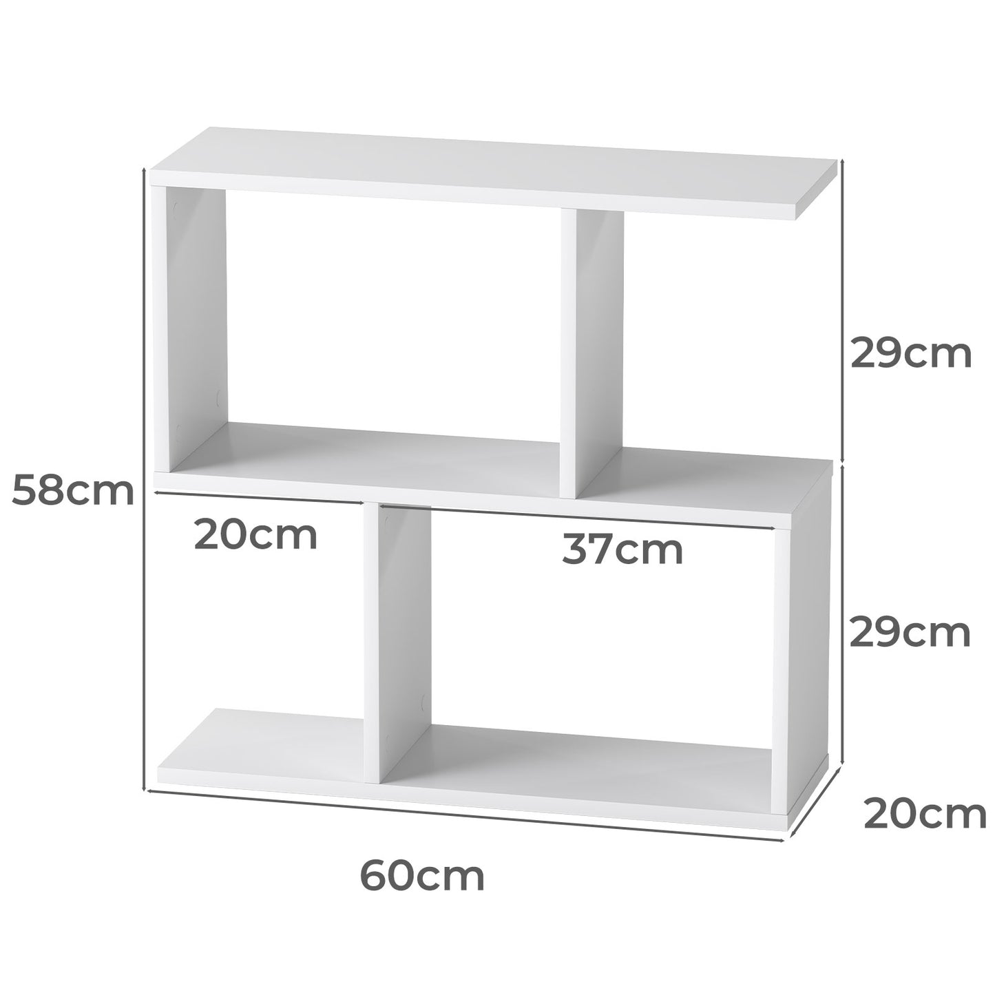 Levede 20cm Slide Table for Living Room Sofa End Narrow Space 3 Tier Storage