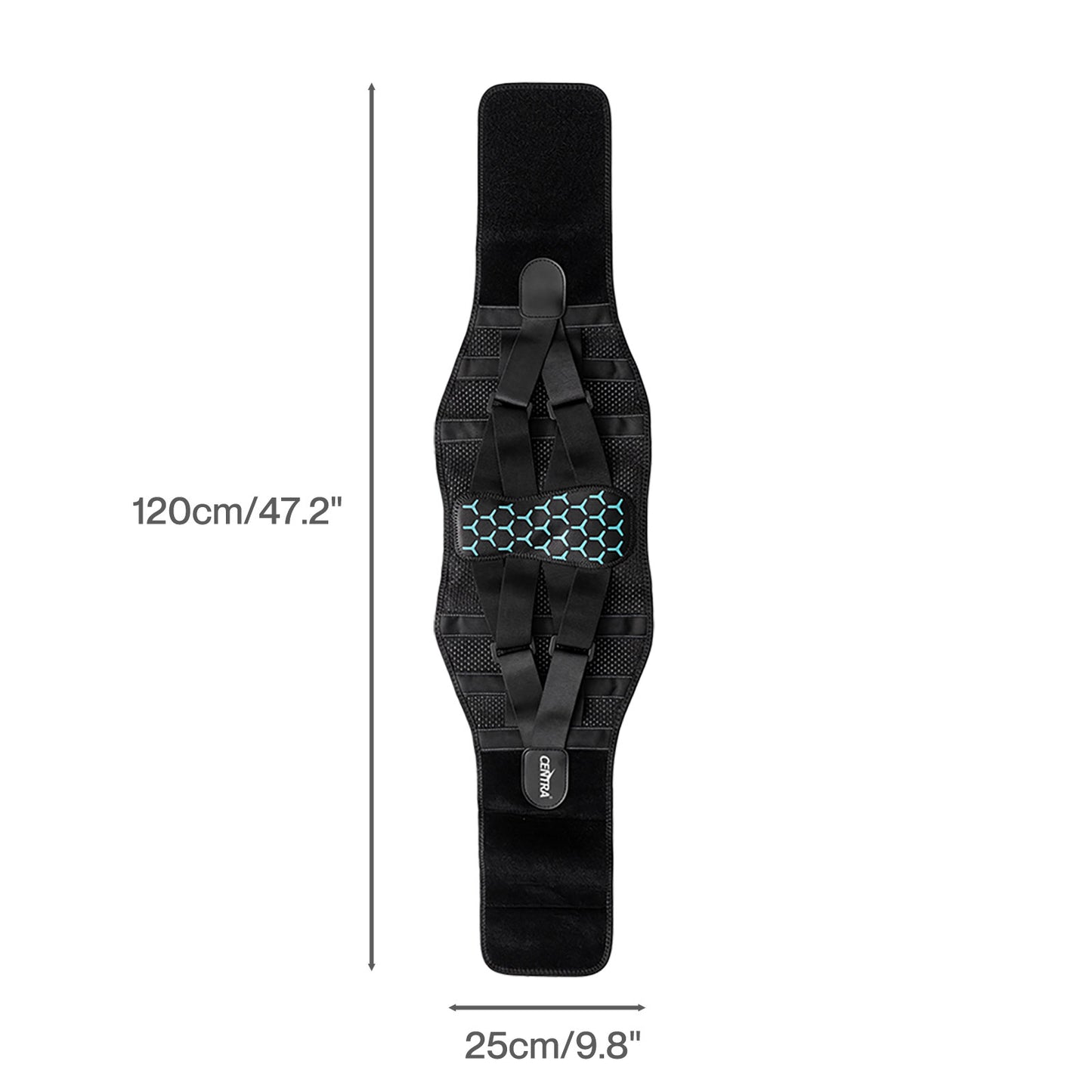 Centra Lumbar Support Belt Adjustable Lower Back Bracke for Men Breathable 120cm