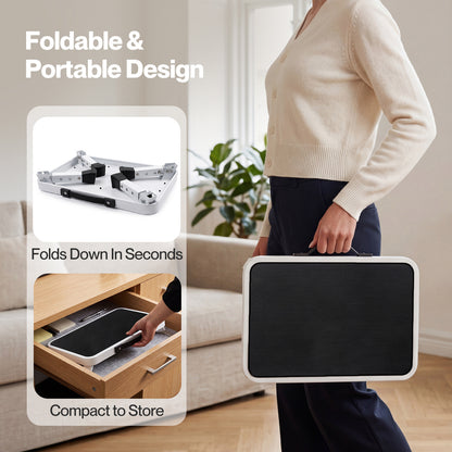 Levede Folding Step Stool Adjustable Aluminium Non Slip Portable Foot Stool