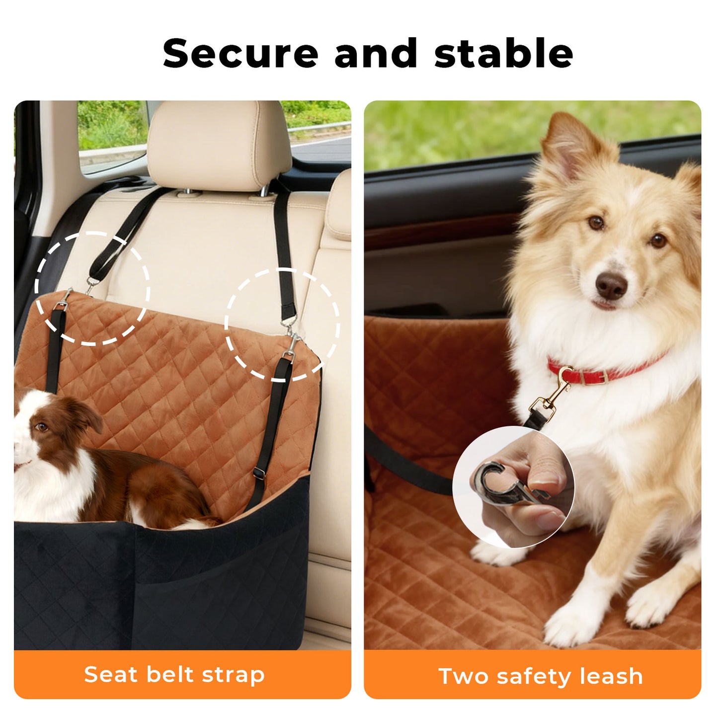 Skylos Dog Booster Car Seat Travel Carrier Bed Bag Basket for Medium Large Pets