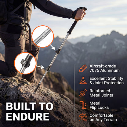 Mountview Trekking Poles Lightweight Walking Poles Hiking Sticks with Cork Grips