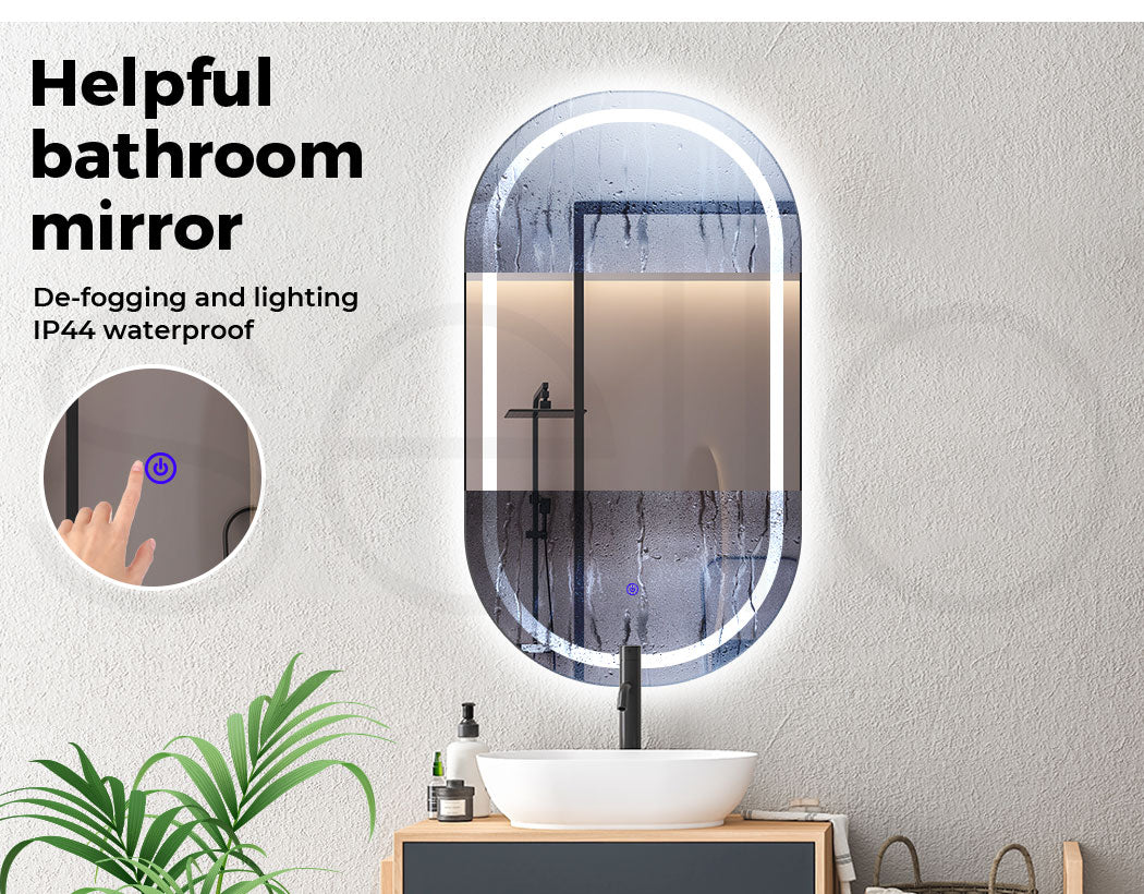 Led Bathroom Mirror With Light Illuminated Wall Mirrors Demister Touch Sensor