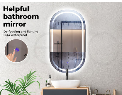 Led Bathroom Mirror With Light Illuminated Wall Mirrors Demister Touch Sensor