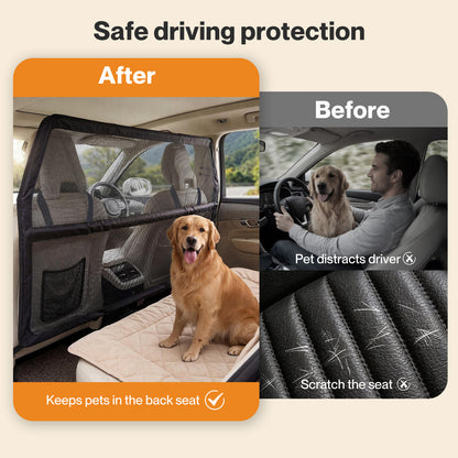 Skylos Dog Car Barrier Net Mesh Dog Guard Universal Vehicle Pet Safety Gate