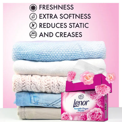 Lenor Tumble Dryer Sheets Pink Blossom 34 Pack