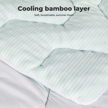 Lavio Mattress Topper Pillowtop Memory Foam Bamboo Cover Bed Protector Double