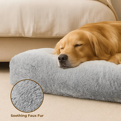 Skylos Dog Bed Plush Pet Cushion Large Dog Crate Mattress Washable Soft Pad Mat