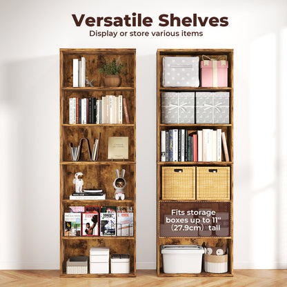 Levede 6 Tier Book Shelf Storage Shelves Bookcase Display Unit Organizer Cabinet