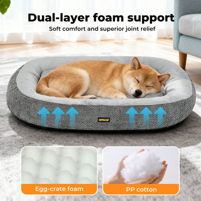 Skylos Pet Bed Washable Plush Orthopedic Soft Non Slip Mat Indoor Pet Cushion S