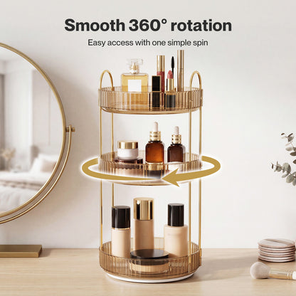 ilus Makeup Organiser 3-Tier Cosmetic Storage Modern Beauty Box Space Saving