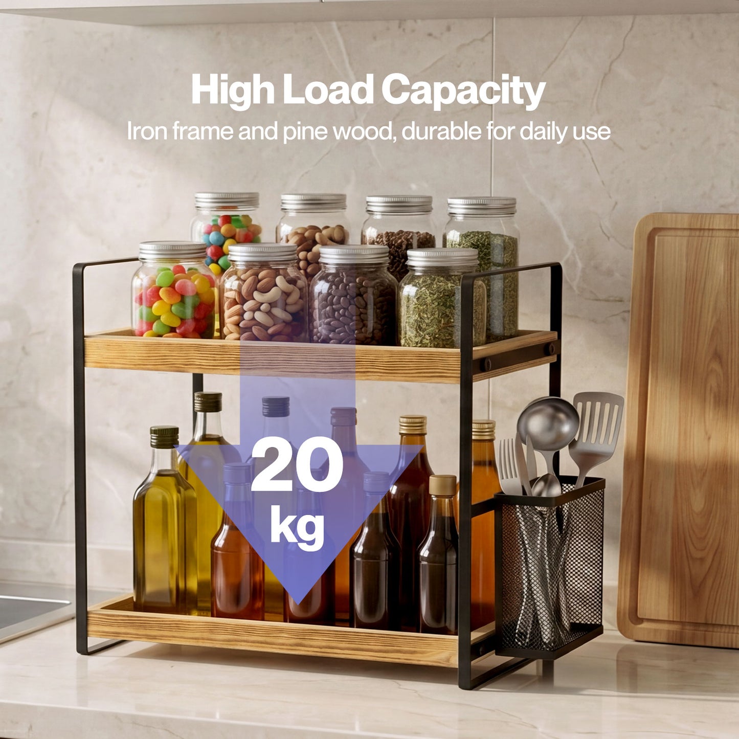 Levede 2 Tier Bathroom Organiser Countertop Perfume Skincare Storage Shelf