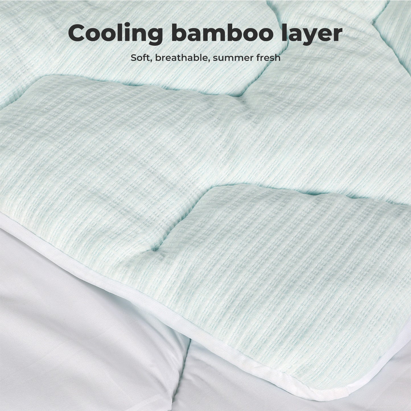 Lavio Mattress Topper Pillowtop Memory Foam Bamboo Cover Bed Protector Single