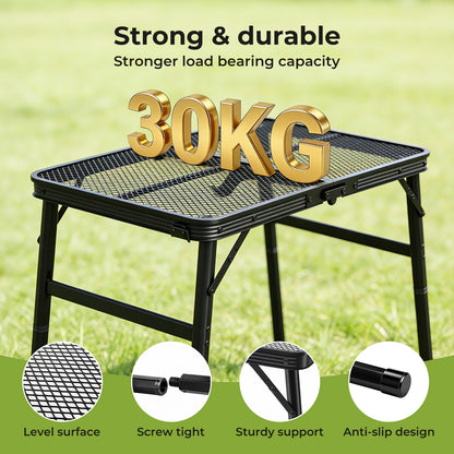 Levede Folding Camping Table Adjustable Height Aluminium Picnic Desk Portable