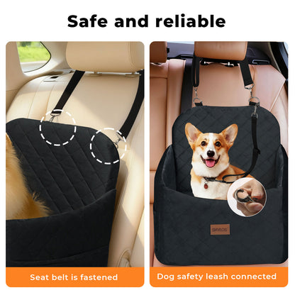 Skylos Pet Booster Dog Car Seat Safe Travel Carrier Bed Bag Basket Puppy Black
