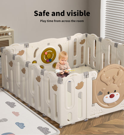 Dekko Baby Playpens Kids Safety Gate Toddler Fence Child Play Game Toy 14 Panels