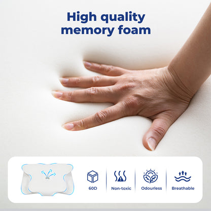 Lavio Ergonomic Memory Foam Pillow For Cervical Shoulder Orthopedic Pain Relief
