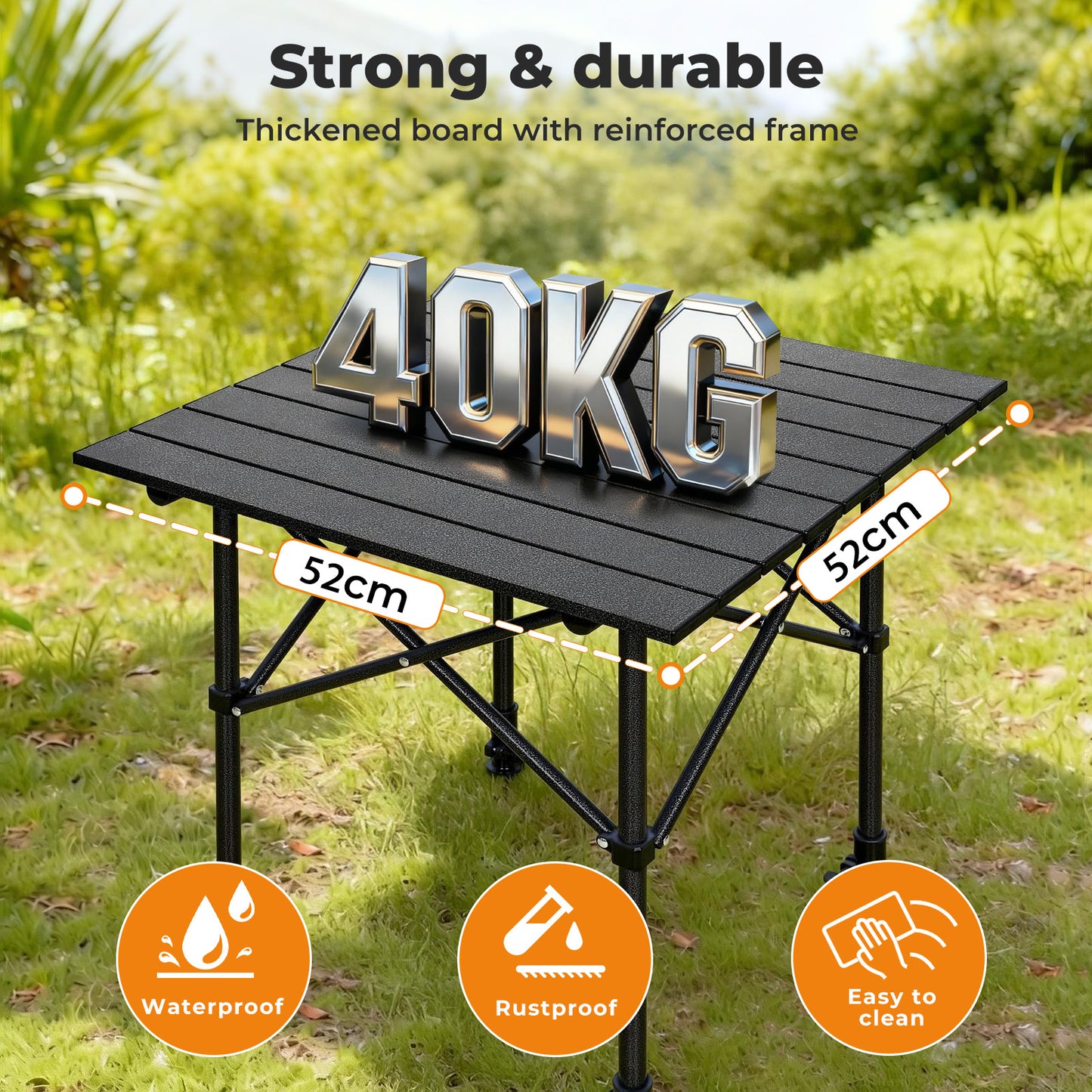 Levede Camping Table Folding Aluminum Portable Picnic Foldable BBQ Desk 52cm