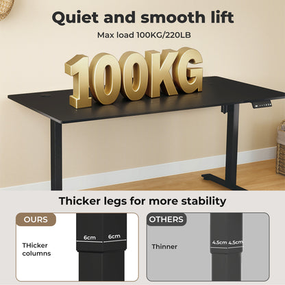 Levede Electric Standing Desk  Adjustable Height Workstation 160cm Metal Frame