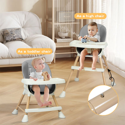 Dekko Adjustable 6-In-1 Baby Highchair Infant Feeding Seat Toddler Table Chair