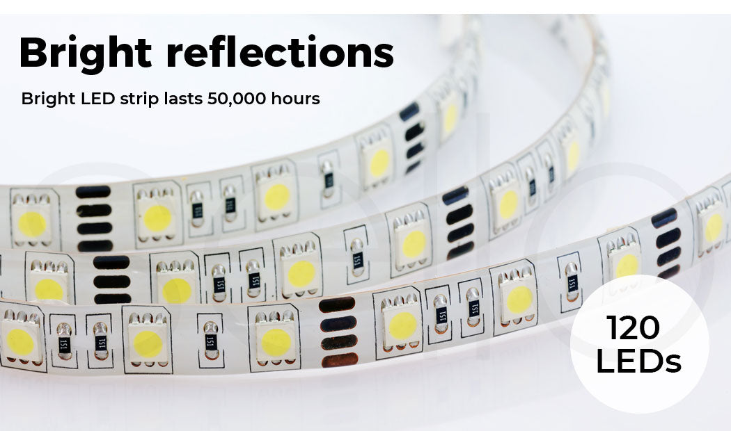 Led Bathroom Mirror With 3 Light Oval Makeup Wall Mirrors Illuminated 50x75cm