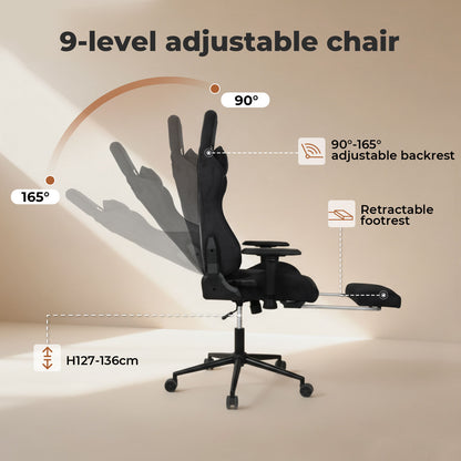 Ergonomic Office Chair Reclining Executive Chair Spring Seat Adjustable Armrest